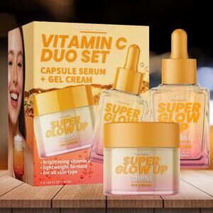 NEW! Sunday Essence Vitamin C Duo Set Super Glow Up Face Serum & Day Cream